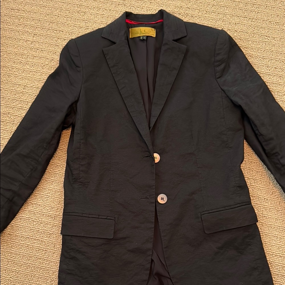 Nicole Miller Black Jacket with Red Lining